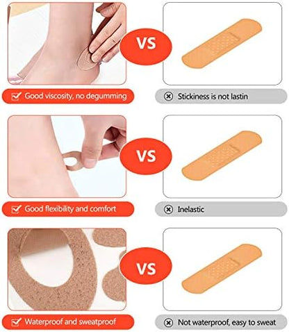 Application of Cenipar moleskin pad on the heel to prevent shoe rubbing