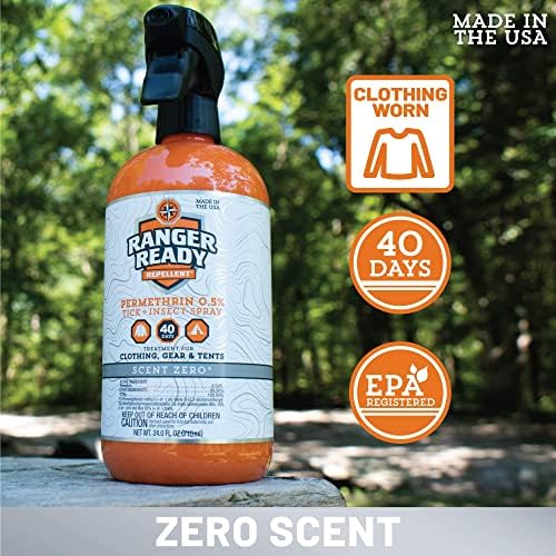 Ranger Ready clothing worn insect repellent product label details