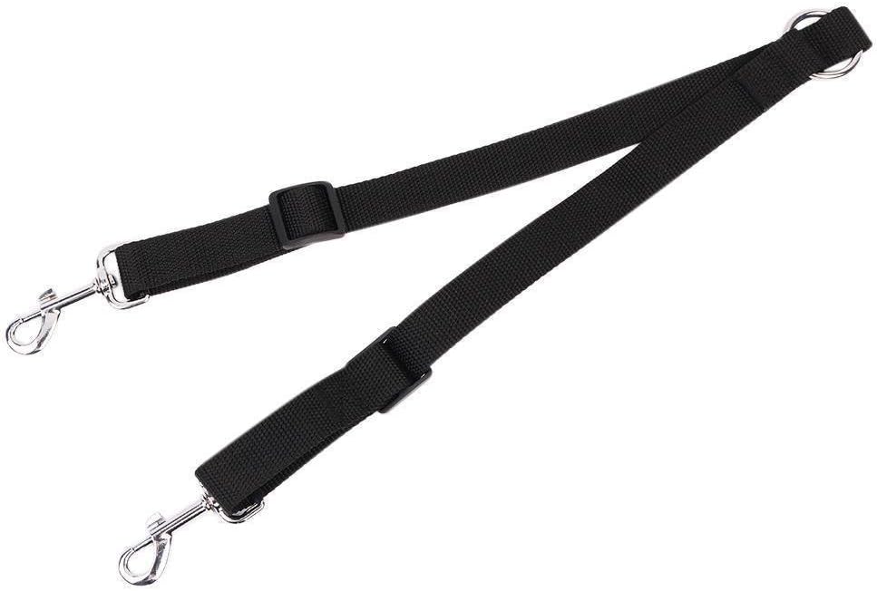 STGOOD dual double dog splitter lead demonstrating the central rotating swivel mechanism for tangle free walking.