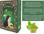 Back label of Kangana herbal hair color detailing amla and aloe vera ingredients