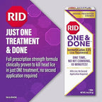 Rid One and Done lice treatment packaging detail