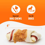 Good 'N' Fun chicken jerky wrapped beef and pork hide chews