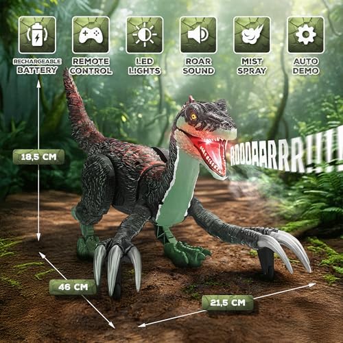 Close up of dinosaur skeleton remote control for kids