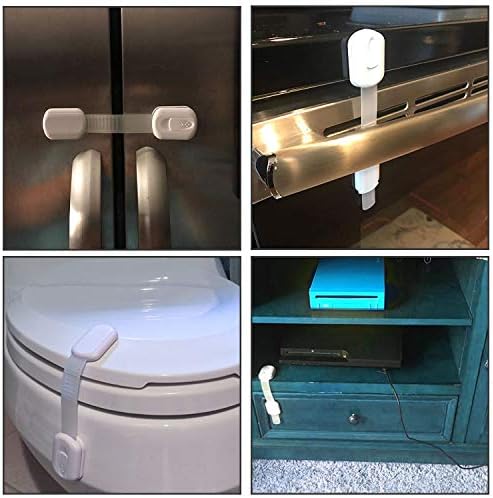 Vkania toddler safety strap lock backing showing the upgraded strong damage free adhesive layer before installation