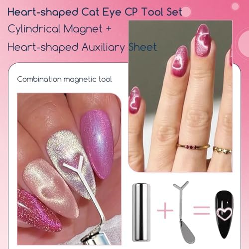 Variety of magnetic wands for 3D nail design