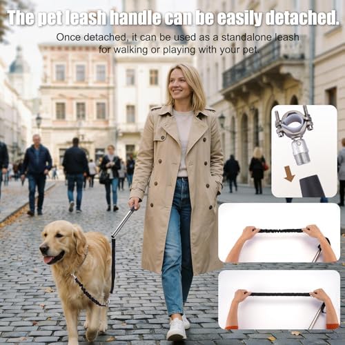 Medium and large dog exercise accessory attached to an electric bicycle frame