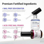 Glamonade professional nail primer set packaging and labels