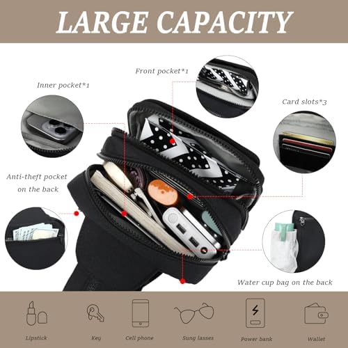 Myhozee mini diaper backpack purse interior layout displaying credit card slots and microfiber phone pocket