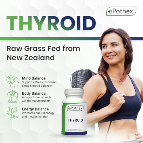EPOTHEX New Zealand sourced bovine thyroid dietary supplement back label showing directions