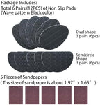 Unikstep 12 piece set of oval and semicircle shoe bottom cushions.