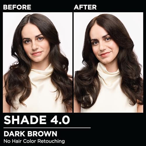 Garnier Olia 4.0 Dark Brown hair color box details and benefits