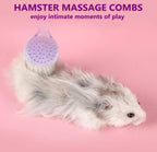 Soft bristles detailed view of the KUNBIUH small animal grooming brush for guinea pigs.