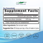 Eidon liquid silica dropper bottle supplement label details