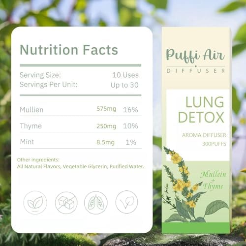 PUFFIAIR Green 2 Pack packaging showing 300 uses for respiratory support.