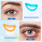 Side view showing the ergonomic curved rim of the eye irrigation cup.