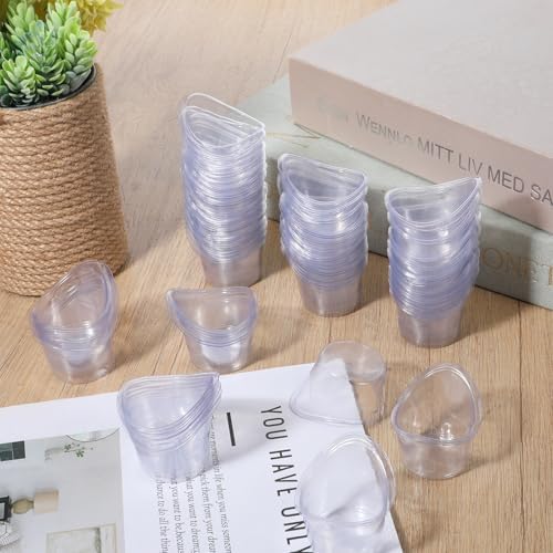 Ergonomic disposable eye flush cups for removing dust and makeup irritants.