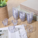 Ergonomic disposable eye flush cups for removing dust and makeup irritants.