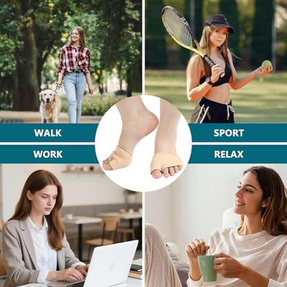 ZRCZRC metatarsal support sleeves providing shock absorption for standing.