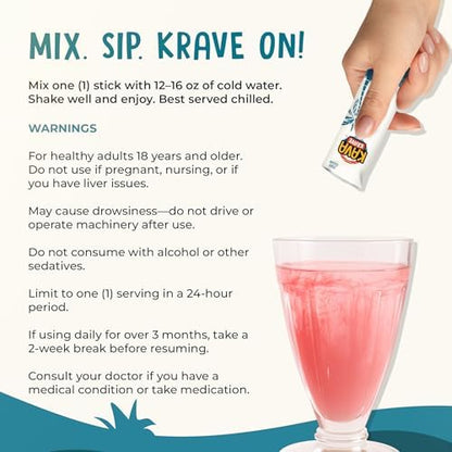 Lifestyle shot of Kava Krave citrus berry powder being mixed with cold water as a functional healthy wellness beverage.