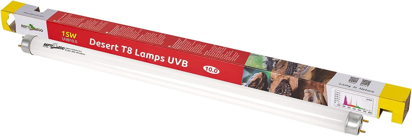 Repti Zoo T8 Reptile Sun UVB Desert Lamp front view for premium terrarium lighting.