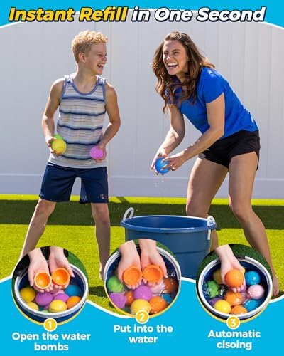 Tlitlimom silicone water splash balls opening on impact during outdoor summer games