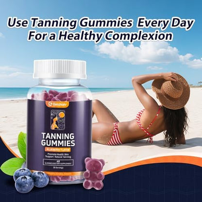 Gatchialv blueberry tanning gummies for healthy skin glow and radiance