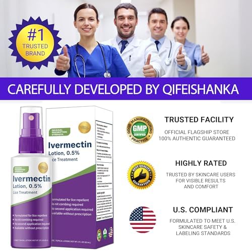 QIFEISHANKA fast acting 10 minute lice elimination lotion squeeze tube