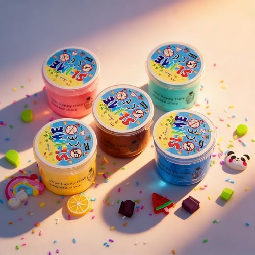 Air tight storage containers for the five pack sensory toy kit arranged together.