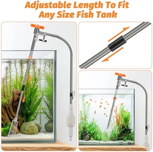 AQQA aquarium maintenance kit with flow control valve