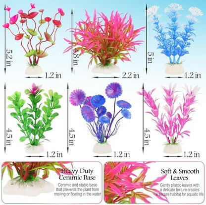 MyLifeUNIT colorful aquarium plant kit showcasing realistic textures and smooth edges