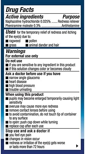 Authentic USA imported Naphcon-A eye drops for red itchy eyes