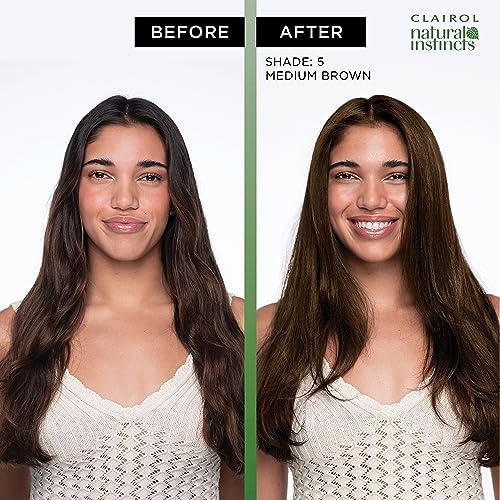 Clairol Natural Instincts demi permanent gentle hair dye box contents showing developer and conditioner