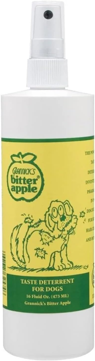 Grannick's Bitter Apple spray bottle with nozzle and labeling