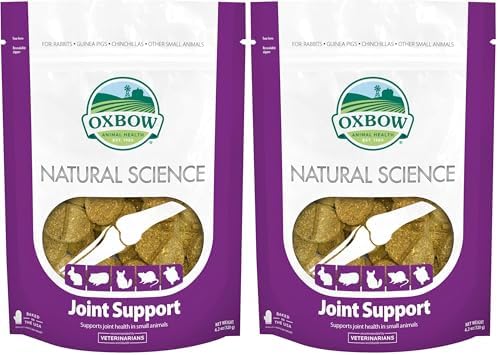 Oxbow small animal joint supplement packaging showing glucosamine and turmeric ingredients
