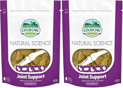 Oxbow small animal joint supplement packaging showing glucosamine and turmeric ingredients