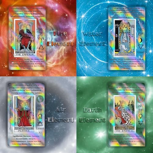 Smoostart tarot cards featuring zodiac and elemental symbols