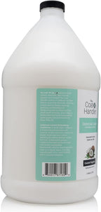 The Coat Handler professional deshedding dog rinse back label instructions and sixteen to one dilution details
