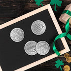 Detailed engraving on Hicarer 4 leaf clover lucky coin