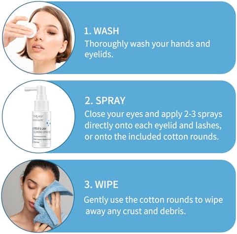 Authentic USA imported TWILASH BY DLY eyelid hygiene kit for Indian customers.
