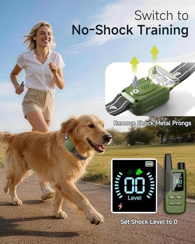 HapTop IPX8 waterproof receiver collar showing contact points and silicone covers