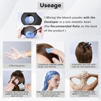 Large capacity five hundred gram professional hair lightener for multiple coloring applications.