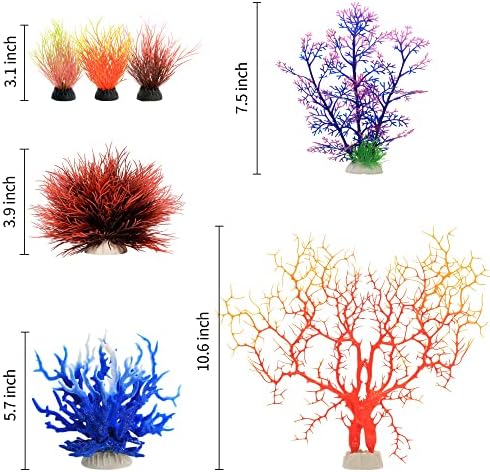 Washable multicolor fake coral landscaping decor pieces perfect for freshwater aquariums.