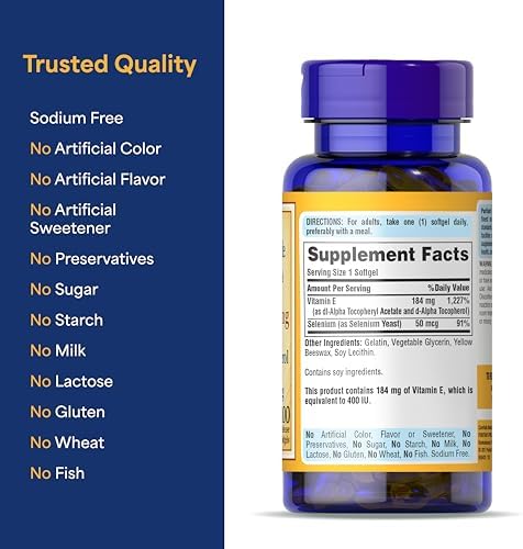 Puritan's Pride health supplement packaging angle view