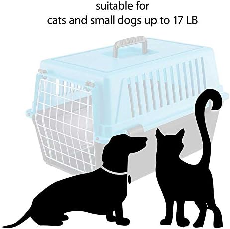 Ferplast lightweight dog and cat travel crate fully assembled view