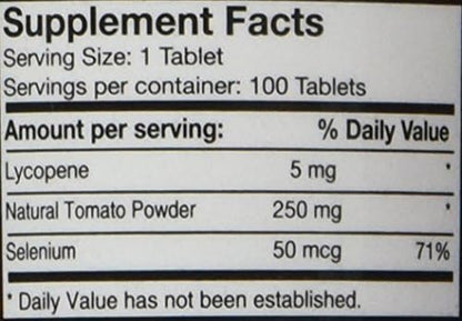 Nu-Health imported USA health supplement bottle showing nutritional information