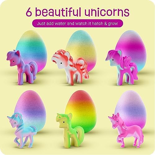 Unicorn toy figures expanding up to six hundred percent in water