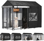 Heavy duty waterproof 600D oxford fabric dog kennel tarp side view