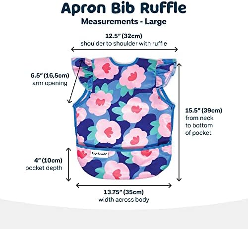 Water droplets rolling off the premium waterproof Repeltex fabric of the Tiny Twinkle toddler bib.