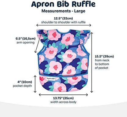 Water droplets rolling off the premium waterproof Repeltex fabric of the Tiny Twinkle toddler bib.