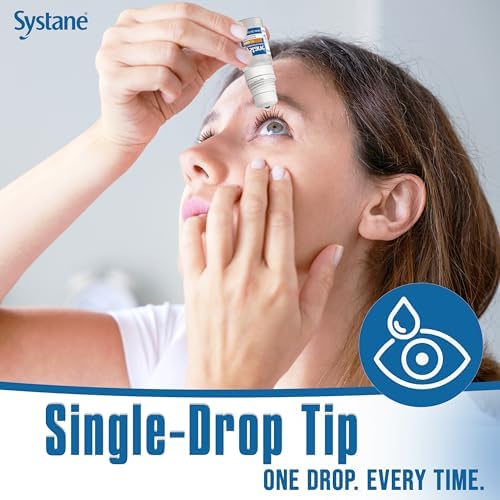 Side view of Systane Pro PF multi-dose bottle showing preservative free delivery tip.